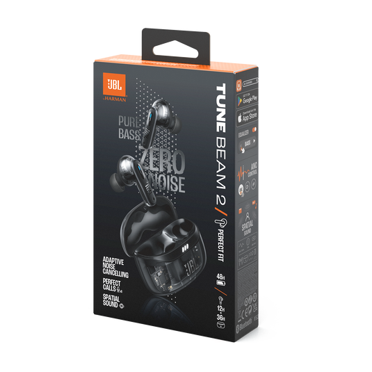 JBL Tune Beam 2 Ghost Edition - Ghost Black - True Wireless Noise Cancelling Earbuds - Detailshot 15 image number null